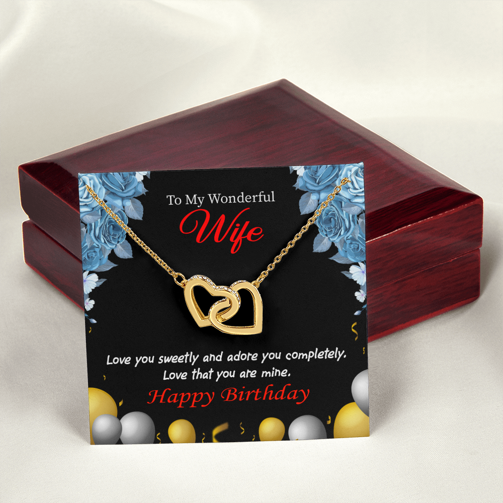 To My Wife Birthday Message Love You Sweetly Inseparable Necklace-Express Your Love Gifts