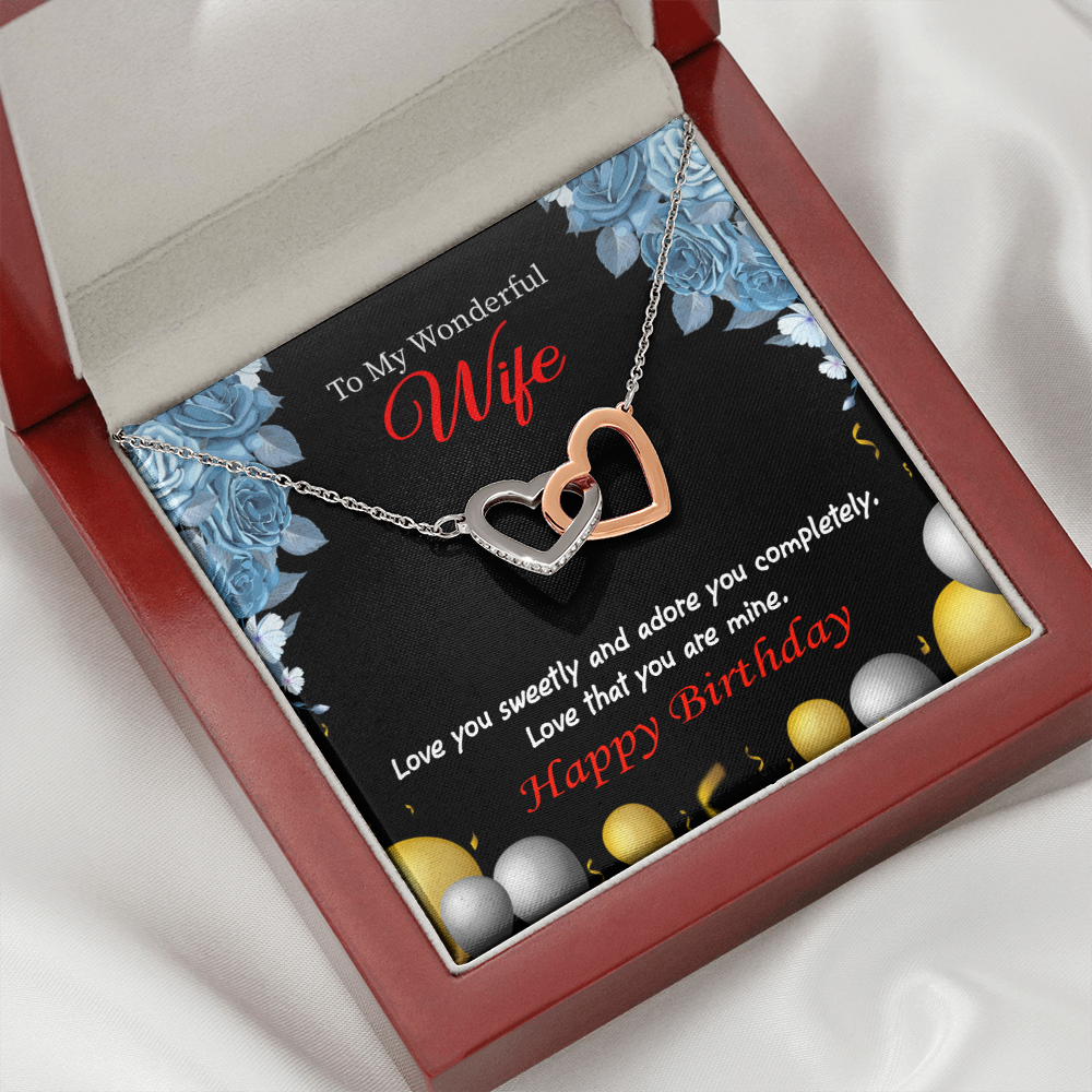 To My Wife Birthday Message Love You Sweetly Inseparable Necklace-Express Your Love Gifts