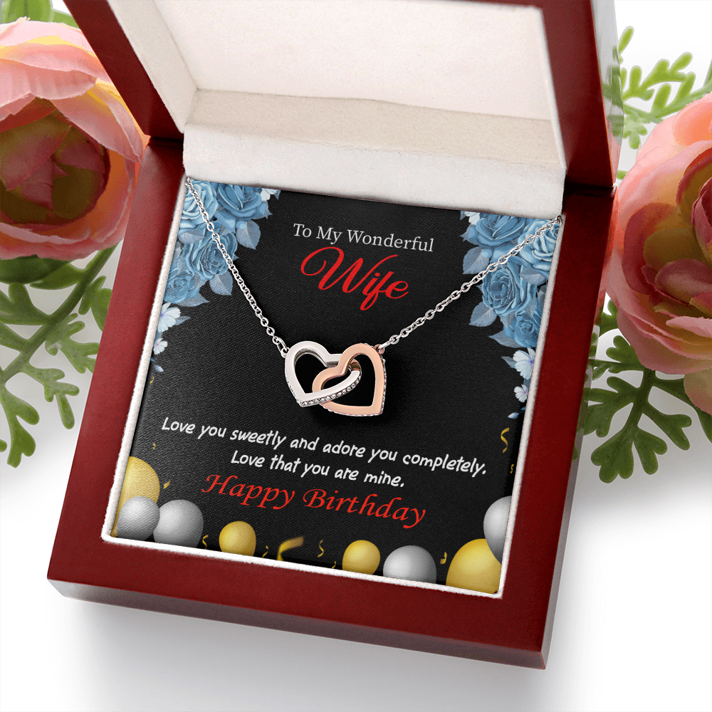To My Wife Birthday Message Love You Sweetly Inseparable Necklace-Express Your Love Gifts