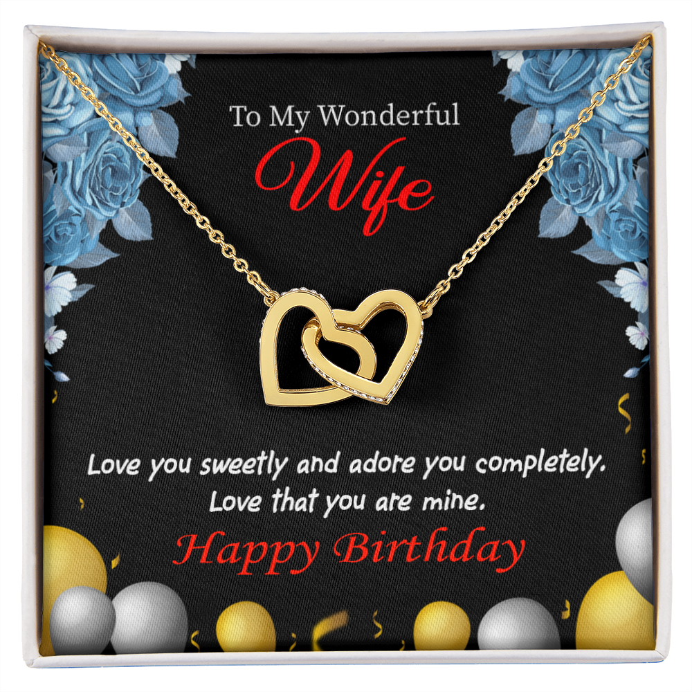 To My Wife Birthday Message Love You Sweetly Inseparable Necklace-Express Your Love Gifts