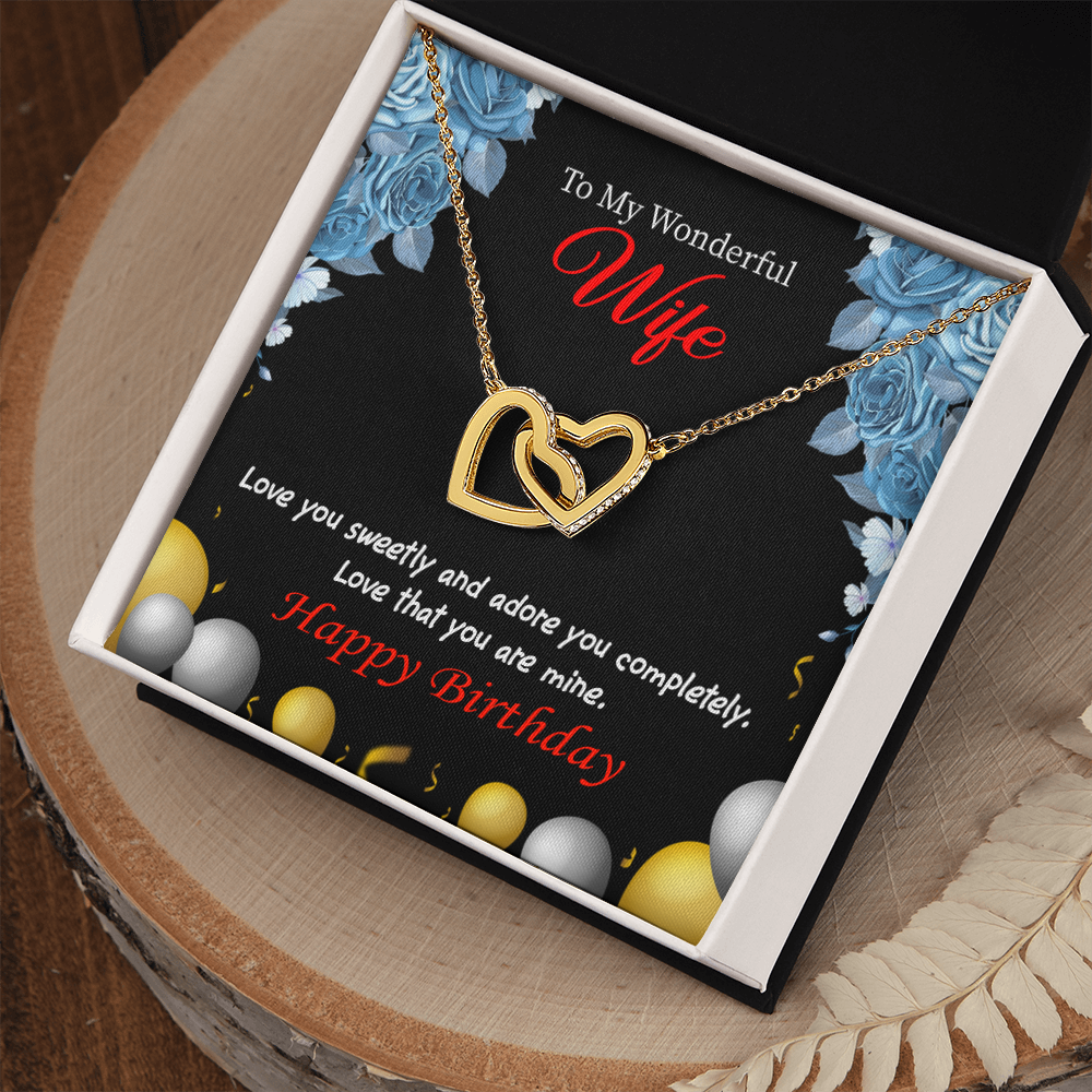 To My Wife Birthday Message Love You Sweetly Inseparable Necklace-Express Your Love Gifts