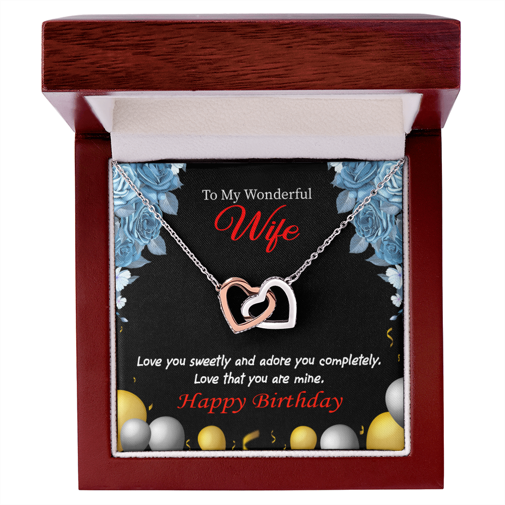 To My Wife Birthday Message Love You Sweetly Inseparable Necklace-Express Your Love Gifts