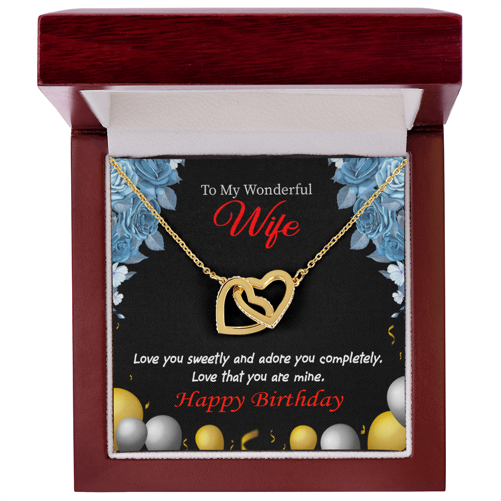 To My Wife Birthday Message Love You Sweetly Inseparable Necklace-Express Your Love Gifts