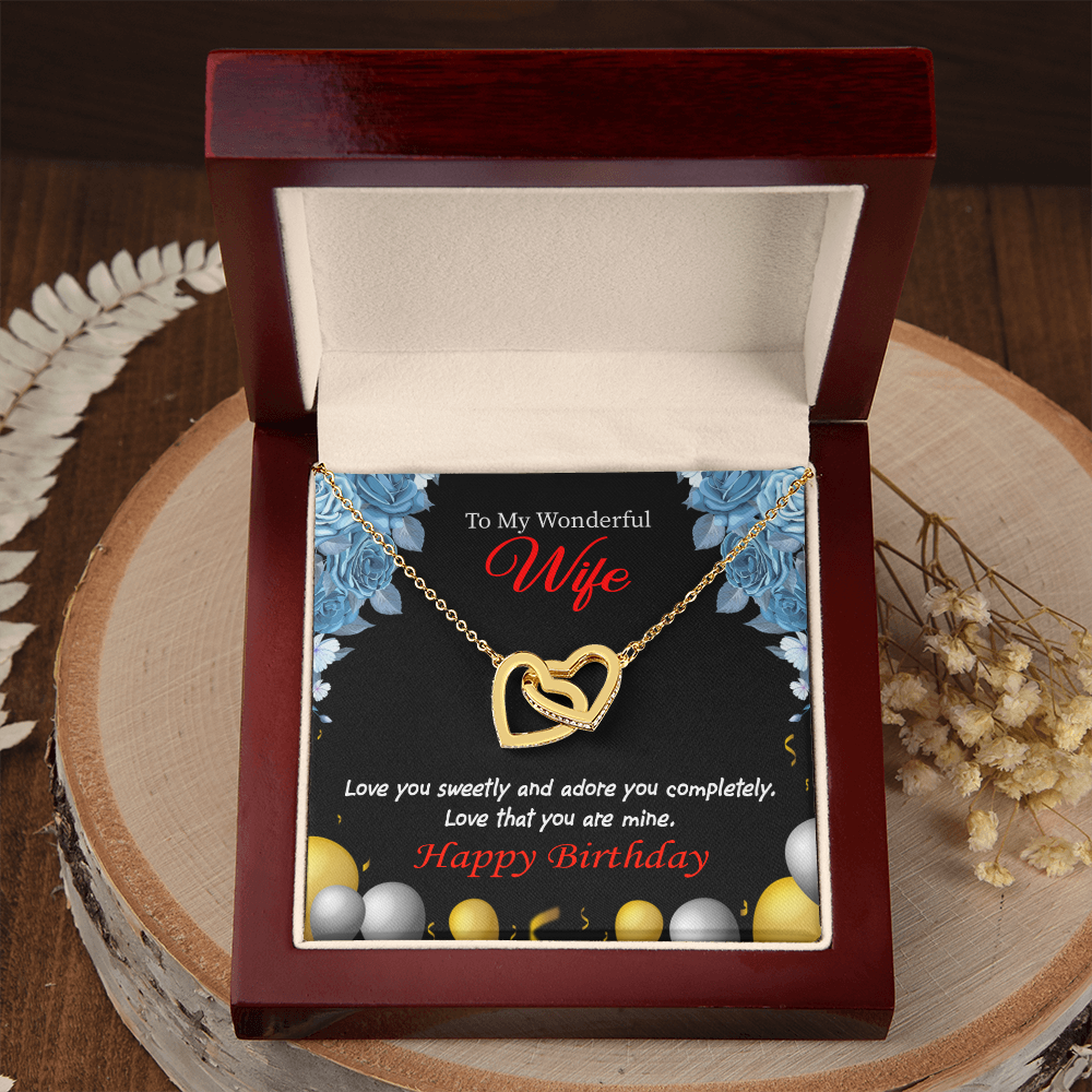To My Wife Birthday Message Love You Sweetly Inseparable Necklace-Express Your Love Gifts