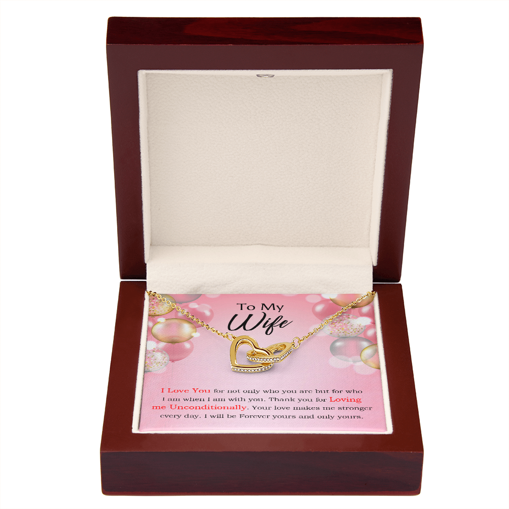 To My Wife Birthday Message Loving Me Unconditionally Inseparable Necklace-Express Your Love Gifts
