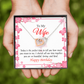 To My Wife Birthday Message Perfect Time Inseparable Necklace-Express Your Love Gifts