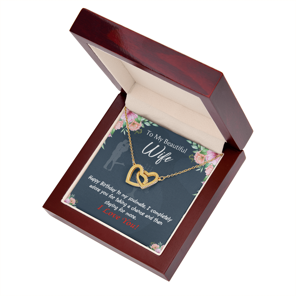 To My Wife Birthday Message Wife I Completely Adore Inseparable Necklace-Express Your Love Gifts