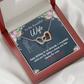 To My Wife Birthday Message Wife I Completely Adore Inseparable Necklace-Express Your Love Gifts