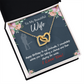 To My Wife Birthday Message Wife I Completely Adore Inseparable Necklace-Express Your Love Gifts