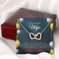 To My Wife Birthday Message Wife is a Precious Gift Inseparable Necklace-Express Your Love Gifts