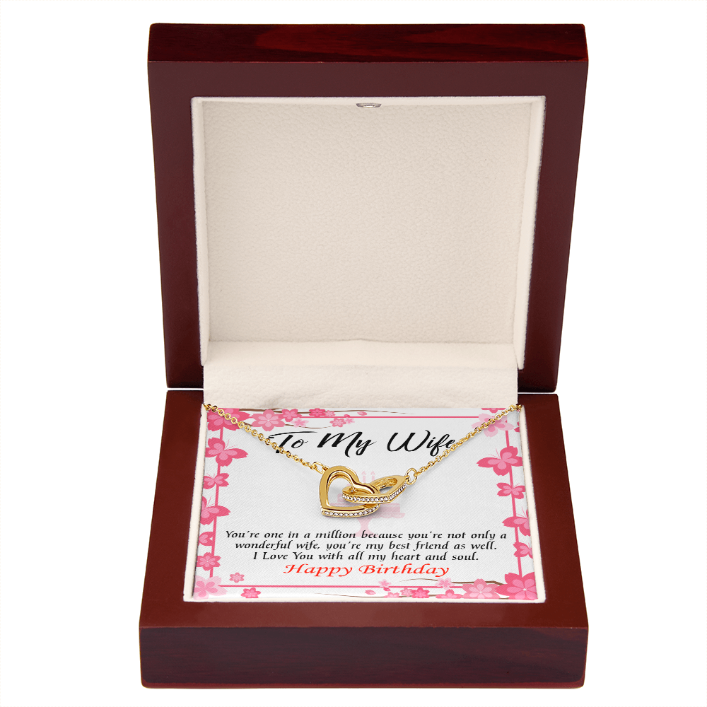 To My Wife Birthday Message Wonderful Best Friend Wife Inseparable Necklace-Express Your Love Gifts