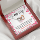 To My Wife Birthday Message Wonderful Best Friend Wife Inseparable Necklace-Express Your Love Gifts