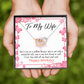 To My Wife Birthday Message Wonderful Best Friend Wife Inseparable Necklace-Express Your Love Gifts