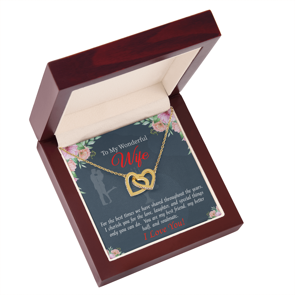 To My Wife Birthday Message You Are Cherished Inseparable Necklace-Express Your Love Gifts