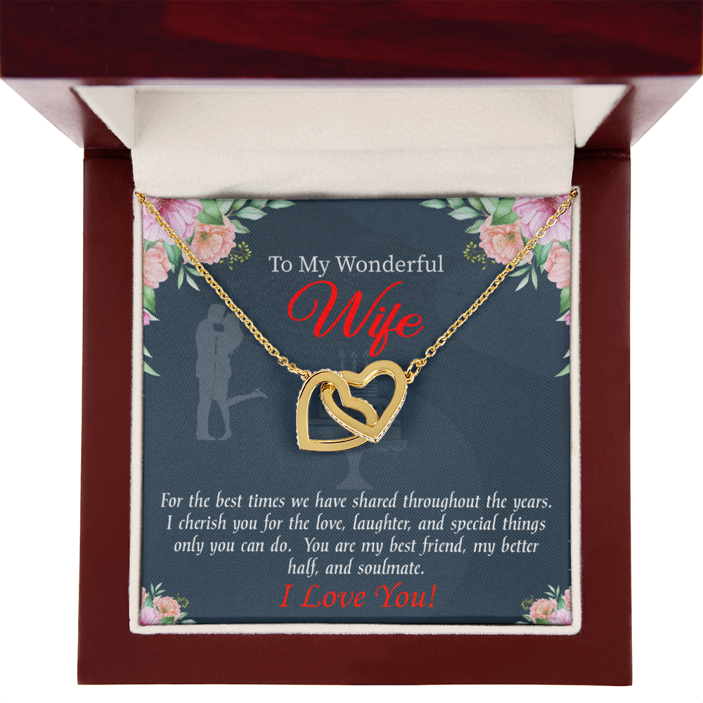 To My Wife Birthday Message You Are Cherished Inseparable Necklace-Express Your Love Gifts