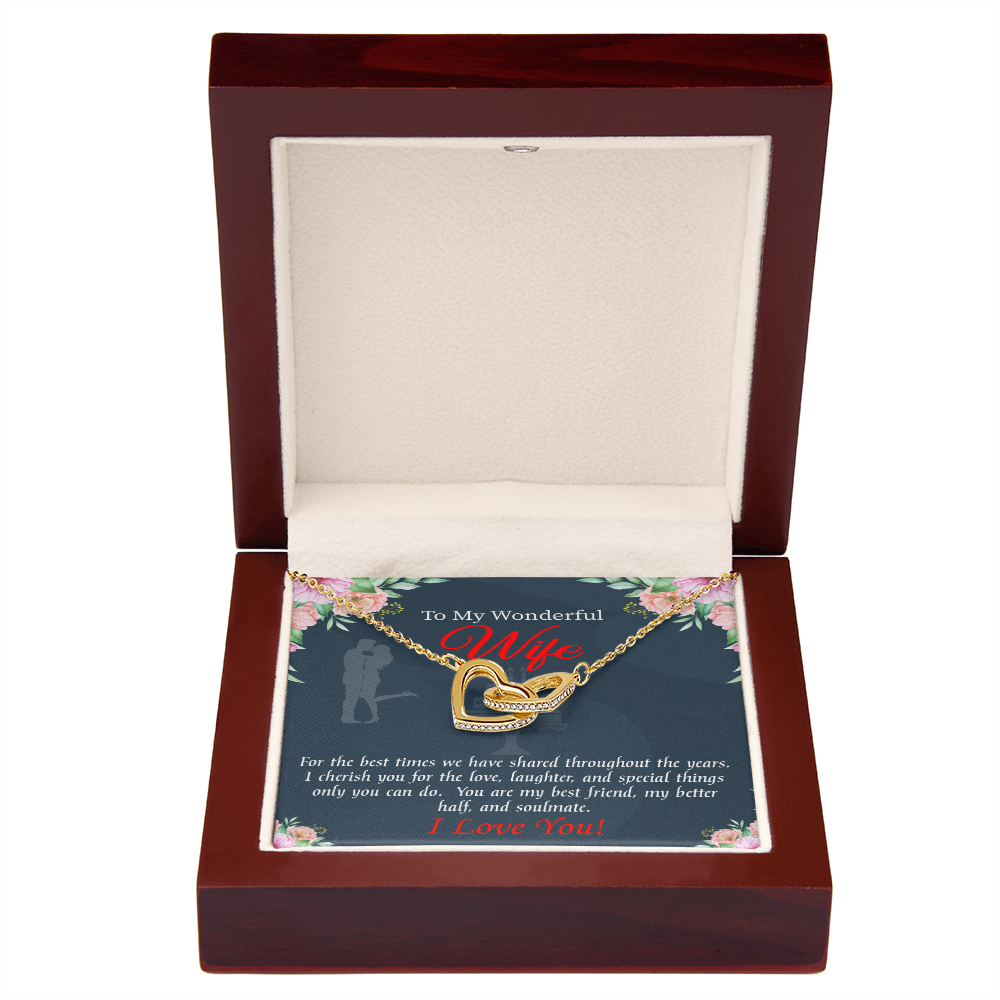 To My Wife Birthday Message You Are Cherished Inseparable Necklace-Express Your Love Gifts