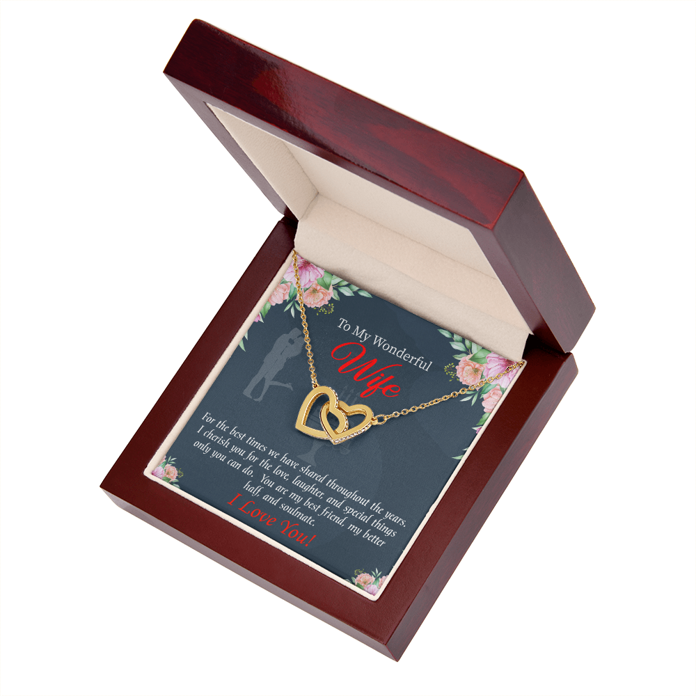 To My Wife Birthday Message You Are Cherished Inseparable Necklace-Express Your Love Gifts