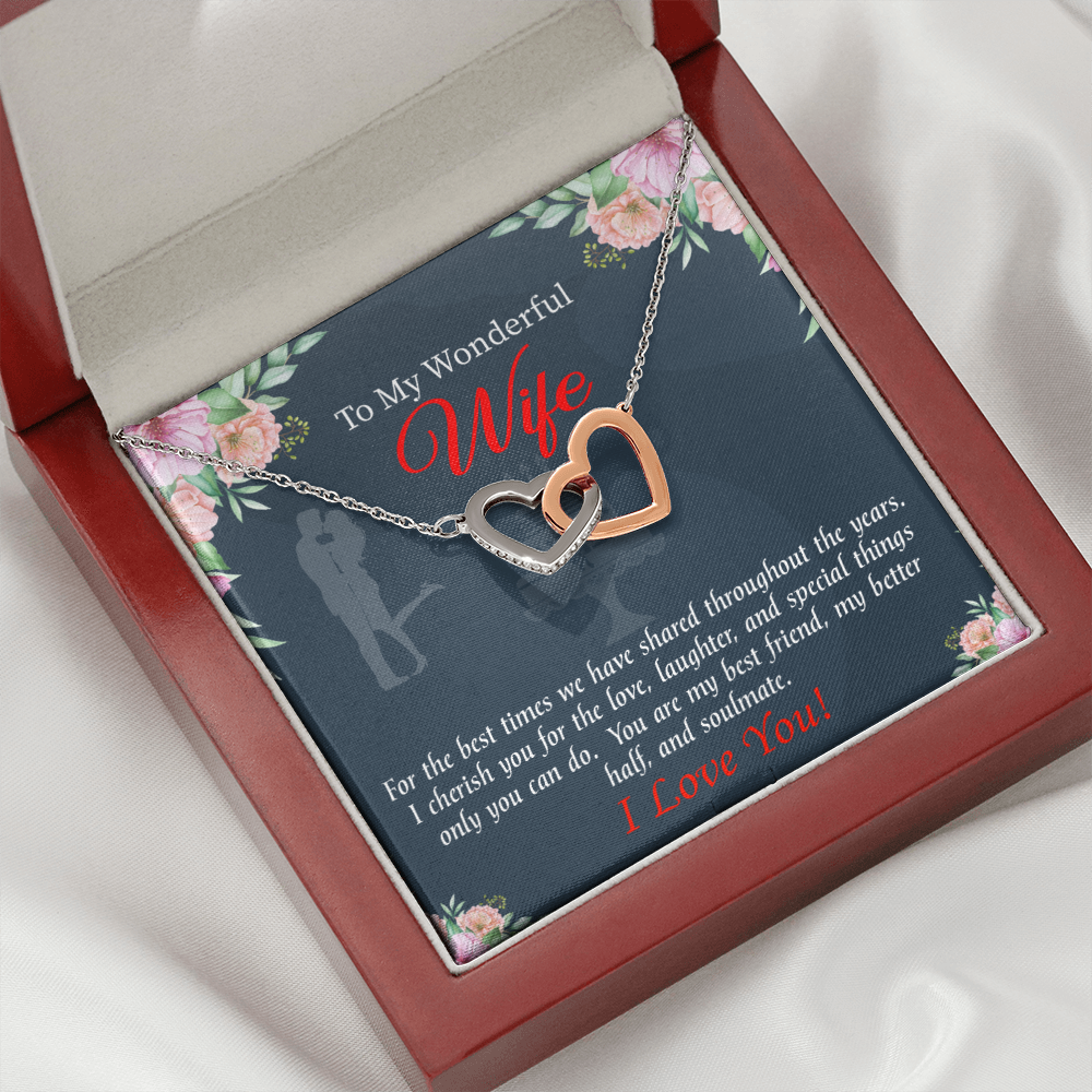 To My Wife Birthday Message You Are Cherished Inseparable Necklace-Express Your Love Gifts