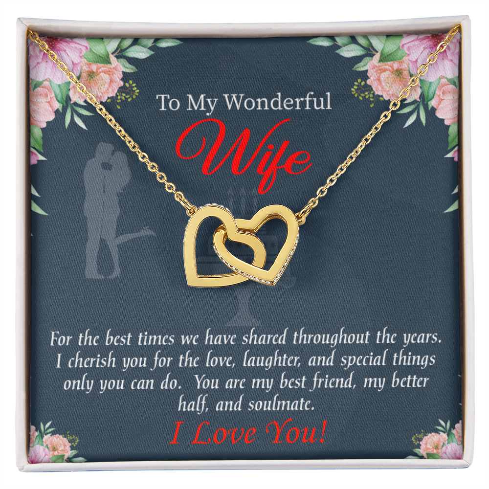 To My Wife Birthday Message You Are Cherished Inseparable Necklace-Express Your Love Gifts