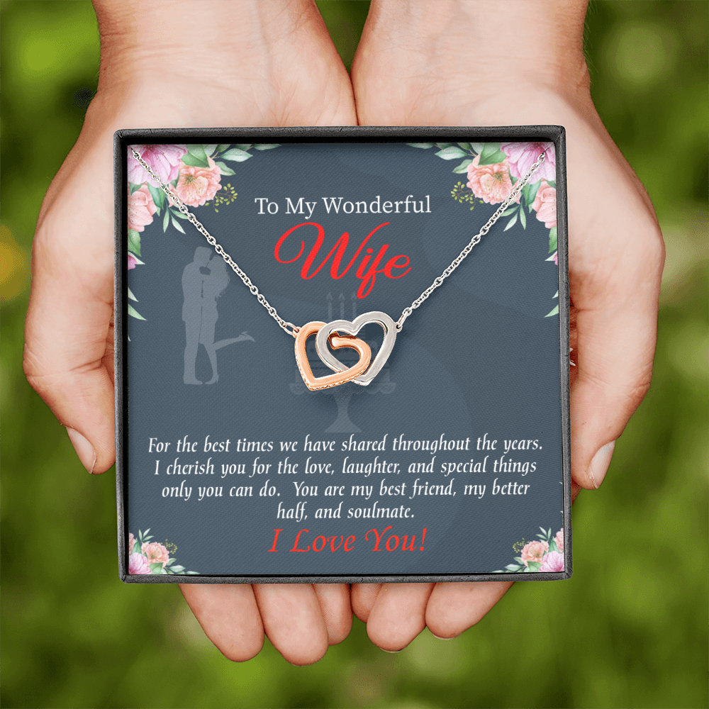 To My Wife Birthday Message You Are Cherished Inseparable Necklace-Express Your Love Gifts
