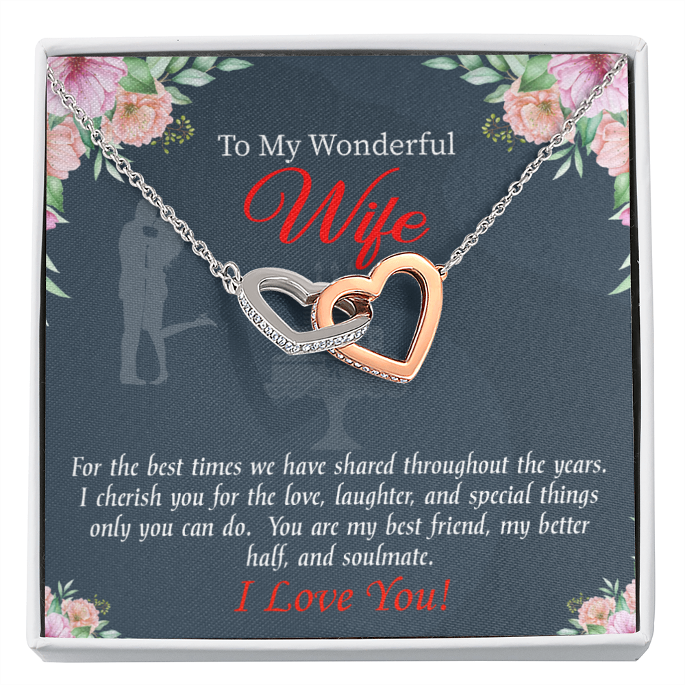 To My Wife Birthday Message You Are Cherished Inseparable Necklace-Express Your Love Gifts