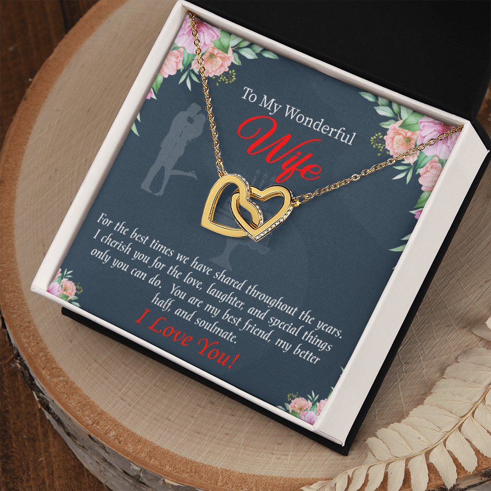 To My Wife Birthday Message You Are Cherished Inseparable Necklace-Express Your Love Gifts