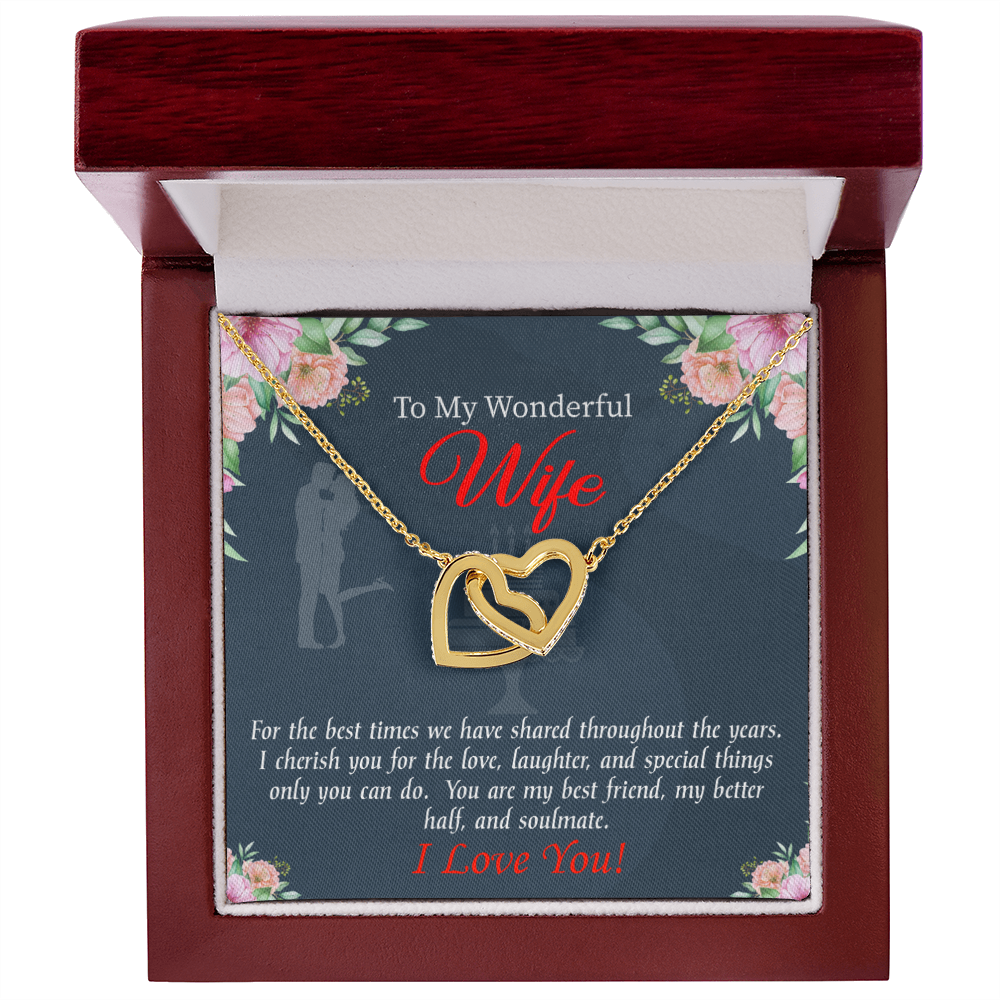 To My Wife Birthday Message You Are Cherished Inseparable Necklace-Express Your Love Gifts