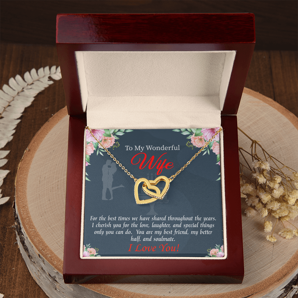 To My Wife Birthday Message You Are Cherished Inseparable Necklace-Express Your Love Gifts