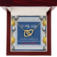 To My Wife Birthday Message You are Wonderful Inseparable Necklace-Express Your Love Gifts