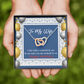 To My Wife Birthday Message You are Wonderful Inseparable Necklace-Express Your Love Gifts