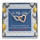 To My Wife Birthday Message You are Wonderful Inseparable Necklace-Express Your Love Gifts