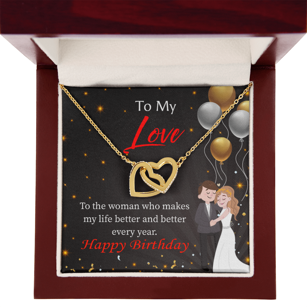 To My Wife Birthday Message You Make me Better Inseparable Necklace-Express Your Love Gifts