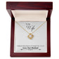 To My Wife Bleesed the Broken Road Infinity Knot Necklace Message Card-Express Your Love Gifts