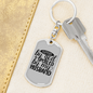 To My Wife Blessed By God Spoiled By Husband Keychain Stainless Steel or 18k Gold Dog Tag Keyring-Express Your Love Gifts