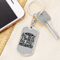 To My Wife Blessed By God Spoiled By Husband Keychain Stainless Steel or 18k Gold Dog Tag Keyring-Express Your Love Gifts