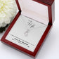To My Wife Blessed the Broken Road Alluring Ribbon Necklace Message Card-Express Your Love Gifts