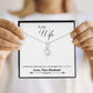 To My Wife Blessed the Broken Road Alluring Ribbon Necklace Message Card-Express Your Love Gifts
