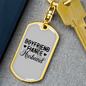 To My Wife Boyfriend Fiance Husband Keychain Stainless Steel or 18k Gold Dog Tag Keyring-Express Your Love Gifts