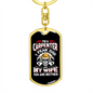 To My Wife Carpenter Fears God and Wife Keychain Stainless Steel or 18k Gold Dog Tag Keyring-Express Your Love Gifts