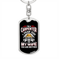 To My Wife Carpenter Fears God and Wife Keychain Stainless Steel or 18k Gold Dog Tag Keyring-Express Your Love Gifts