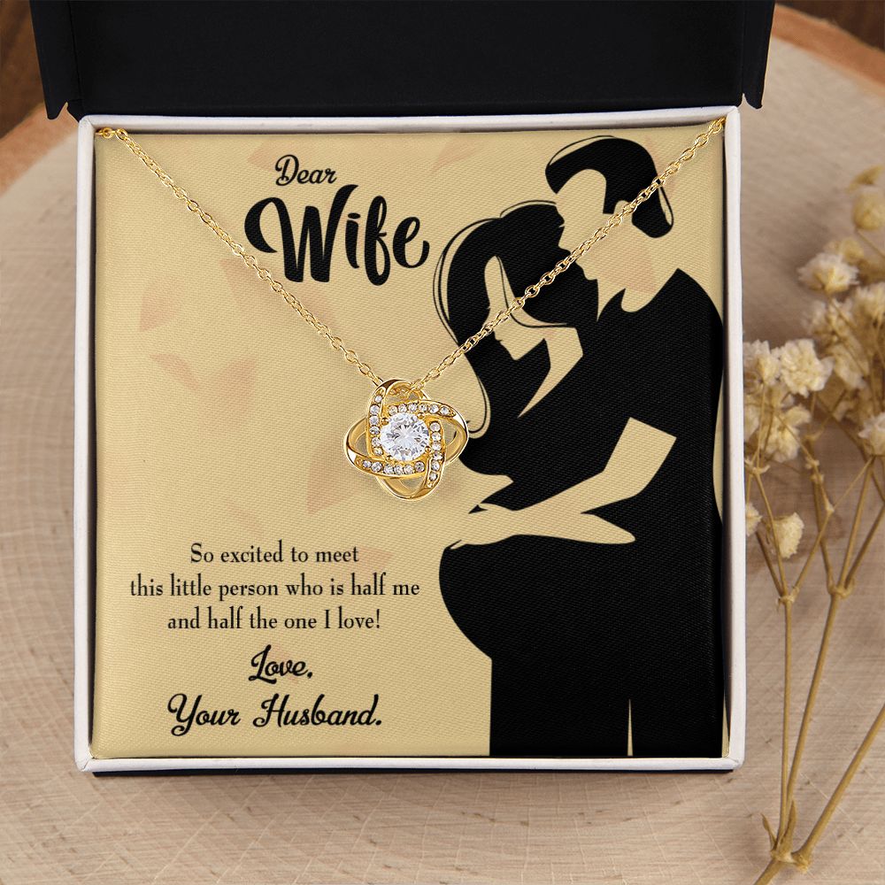 To My Wife Dear Wife Baby Coming Infinity Knot Necklace Message Card-Express Your Love Gifts