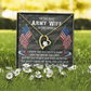 To My Wife Distance is Hard Army Wife Forever Necklace w Message Card-Express Your Love Gifts