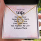 To My Wife Distance Never Separates Tow Hearts Forever Necklace w Message Card-Express Your Love Gifts