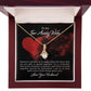 To My Wife Distance Teaches Us Alluring Ribbon Necklace Message Card-Express Your Love Gifts
