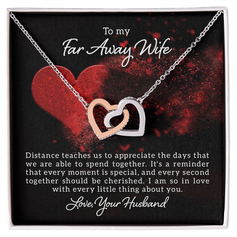 To My Wife Distance Teaches Us Inseparable Necklace-Express Your Love Gifts