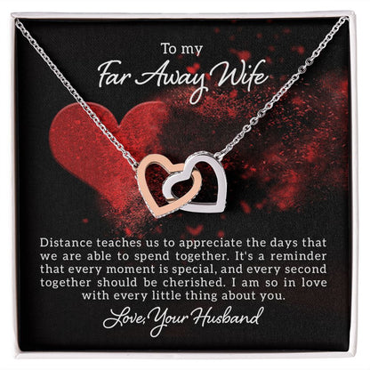 To My Wife Distance Teaches Us Inseparable Necklace-Express Your Love Gifts