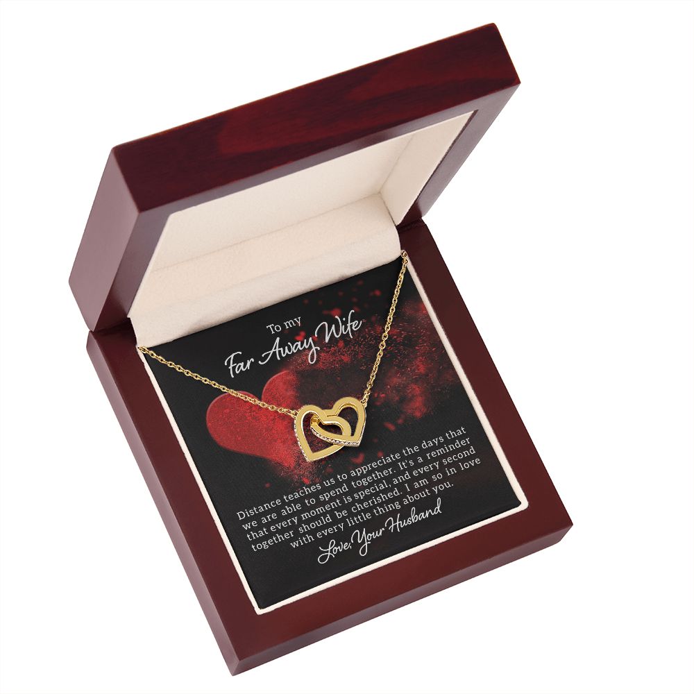 To My Wife Distance Teaches Us Inseparable Necklace-Express Your Love Gifts