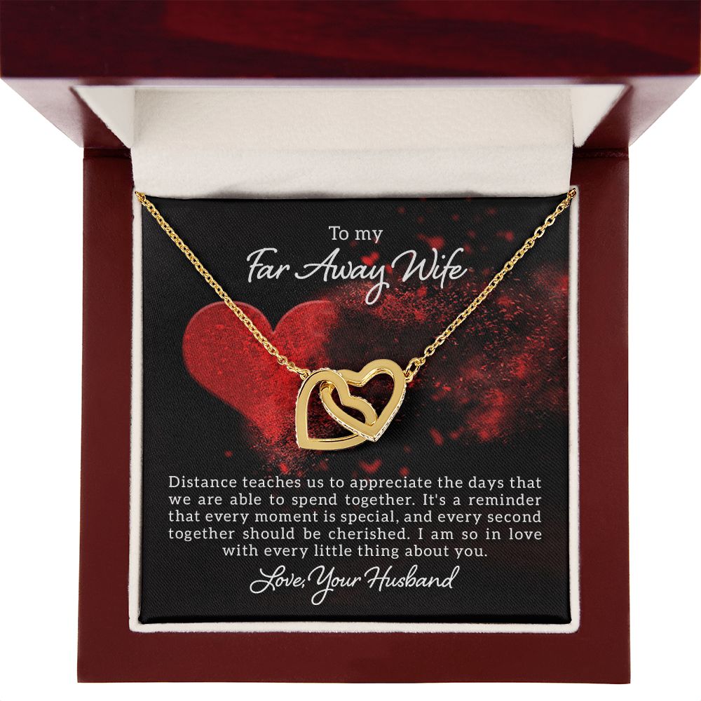 To My Wife Distance Teaches Us Inseparable Necklace-Express Your Love Gifts