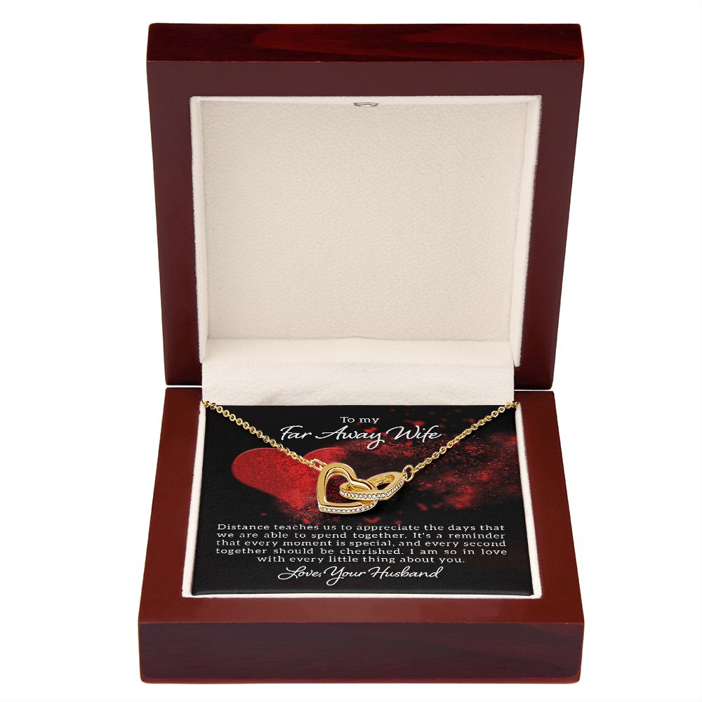 To My Wife Distance Teaches Us Inseparable Necklace-Express Your Love Gifts