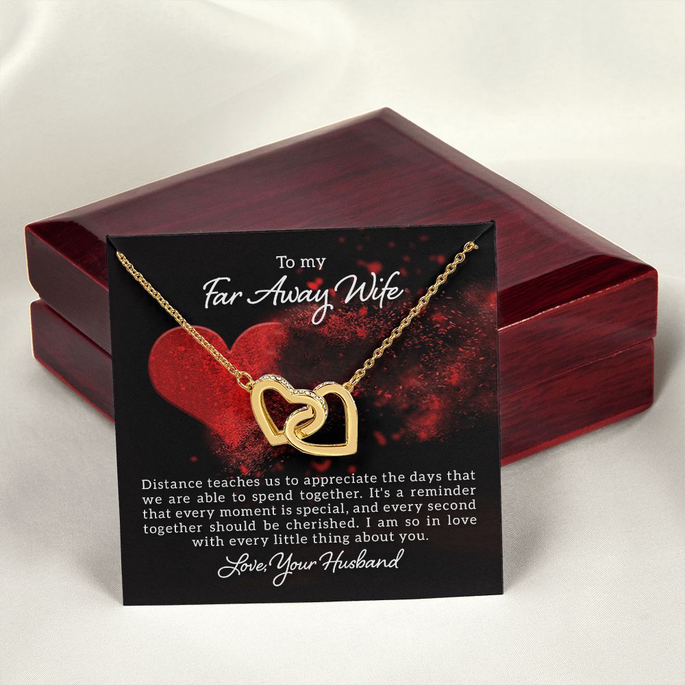 To My Wife Distance Teaches Us Inseparable Necklace-Express Your Love Gifts